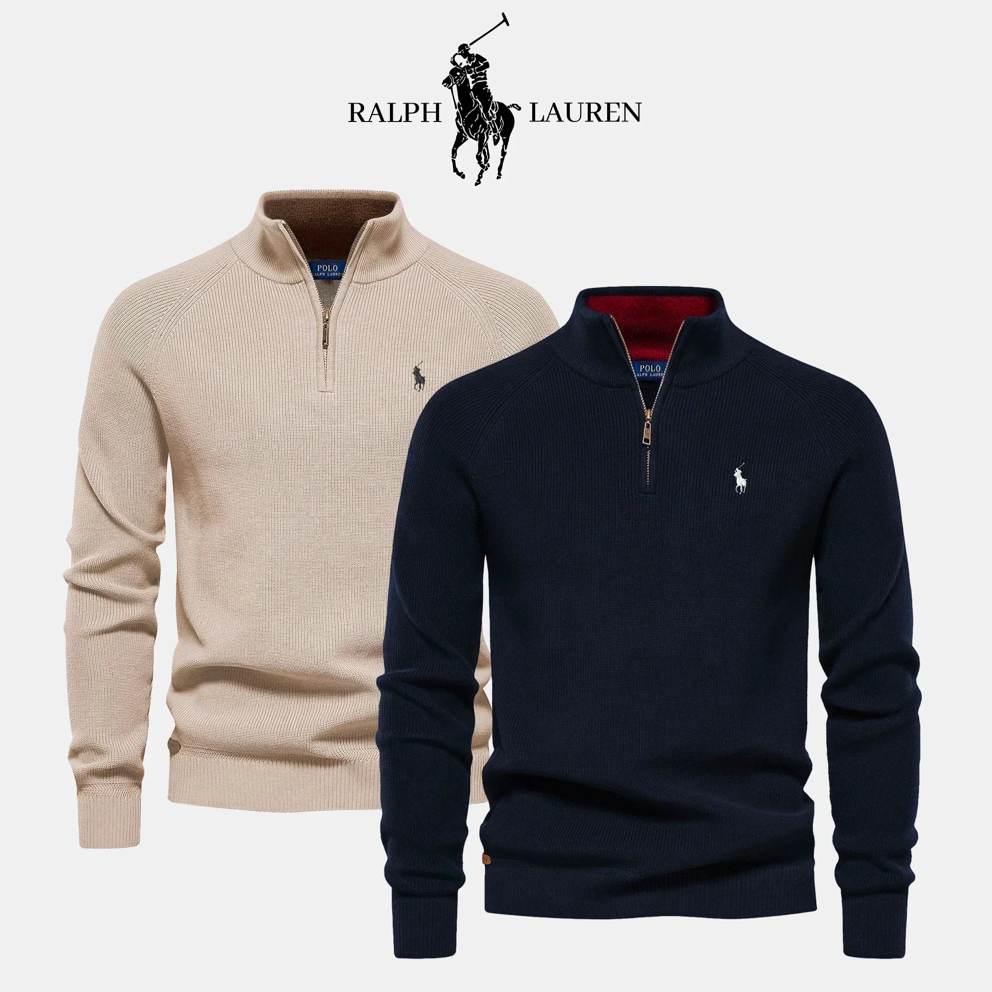 BUY 1, GET 2 - R&L 1+1 Zip Neck Sweater (CLEARANCE) 01