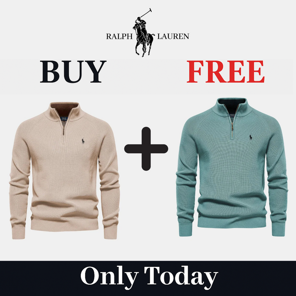 BUY 1, GET 2 - R&L 1+1 Zip Neck Sweater (CLEARANCE) 01