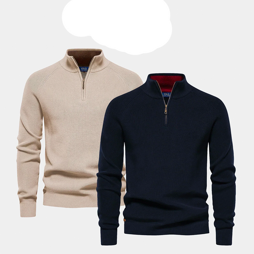 BUY 1, GET 2 - 1+1 Zip Neck Sweater (CLEARANCE)